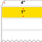4 X 1 Premium Paper Thermal Transfer Label - Perforated - Pantone Yellow Yellow - 8" Roll - Permanent