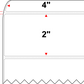 4 X 2 Polyolefin Thermal Transfer Label - Perforated - White - 8" Roll - Permanent
