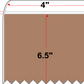 4 X 6.5 Premium Paper Thermal Transfer Label - Perforated - PMS 479 Brown 479 - 4" Roll - Permanent