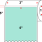 3 X 5 Premium Paper Direct Thermal Label - Perforated - PMS 331 Light (Mint) Green 331 - 4" Roll - Permanent