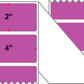 Fanfolded - 4 X 2 Premium Paper Thermal Transfer Label - PMS 247 Dark Purple 247 - Permanent