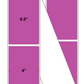 Fanfolded - 4 X 6.5 Premium Paper Thermal Transfer Label - PMS 247 Dark Purple 247 - Permanent