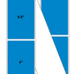 Fanfolded - 4 X 6.5 Premium Paper Thermal Transfer Label - Process Blue Process Blue - Permanent