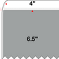 4 X 6.5 Premium Paper Thermal Transfer Label - Perforated - PMS 422 Gray (Medium) 422 - 4" Roll - Permanent