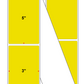 Fanfolded - 3 X 5 Premium Paper Thermal Transfer Label - PMS 3955 Yellow/Green 3955 - Permanent
