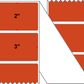 Fanfolded - 3 X 2 Premium Paper Thermal Transfer Label - PMS 173 Dark Orange 173 - Permanent