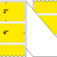 Fanfolded - 4 X 2 Premium Paper Thermal Transfer Label - Fluorescent Yellow 803 - Permanent