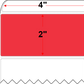4 X 2 Premium Paper Thermal Transfer Label - Perforated - Red 32 - 8" Roll - Permanent