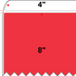 4 X 8 Premium Paper Thermal Transfer Label - Perforated - PMS 032 Red 32 - 4" Roll - Permanent