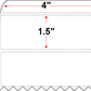 4 X 1.5 Premium Paper Thermal Transfer Label - Perforated - White - 4" Roll - Removable