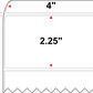 4 X 2.25 Premium Paper Thermal Transfer Label - Perforated - White - 8" Roll - Permanent