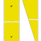 Fanfolded - 4 X 8 Premium Paper Direct Thermal Label - PMS 3955 Yellow/Green 3955 - Permanent