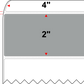 4 X 2 Premium Paper Thermal Transfer Label - Perforated - PMS 422 Gray (Medium) 422 - 4" Roll - Permanent