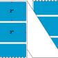 Fanfolded - 3 X 2 Premium Paper Thermal Transfer Label - Fluorescent Blue 801 - Permanent
