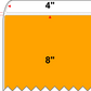 4 X 8 Premium Paper Direct Thermal Label - Perforated - PMS 135 Pastel Orange 135 - 8" Roll - Permanent