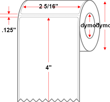 Dymo Compatible - 2.3125 X 4 Premium Paper Direct Thermal LabelWhite - Permanent