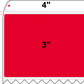4 X 3 Premium Paper Thermal Transfer Label - Perforated - PMS 185 Red 185 - 8" Roll - Permanent