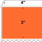 4 X 3 Premium Paper Thermal Transfer Label - Perforated - PMS 021 Orange 21 - 4" Roll - Permanent