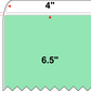 4 X 6.5 Premium Paper Direct Thermal Label - Perforated - PMS 351 Light Green 351 - 8" Roll - Permanent