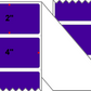 Fanfolded - 4 X 2 Premium Paper Thermal Transfer Label - Pantone Violet (Dark) Pantone Violet (Dark) - Permanent