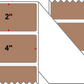 Fanfolded - 4 X 2 Premium Paper Thermal Transfer Label - PMS 479 Brown 479 - Permanent
