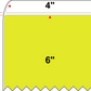 4 X 6 Premium Paper Thermal Transfer Label - Perforated - Fluorescent Chartreuse 809 - 4" Roll - Permanent