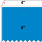 4 X 8 Premium Paper Direct Thermal Label - Perforated - Process Blue Process Blue - 4" Roll - Permanent