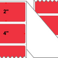 Fanfolded - 4 X 2 Premium Paper Thermal Transfer Label - PMS 032 Red 32 - Permanent