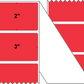 Fanfolded - 3 X 2 Premium Paper Direct Thermal Label - PMS 032 Red 32 - Permanent