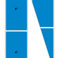 Fanfolded - 4 X 8 Premium Paper Thermal Transfer Label - Process Blue Process Blue - Permanent