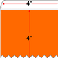 4 X 4 Premium Paper Direct Thermal Label - Perforated - Orange 1505 - 4" Roll - Permanent