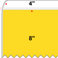 4 X 8 Premium Paper Thermal Transfer Label - Perforated - PMS 115 Yellow/Orange 115 - 8" Roll - Permanent