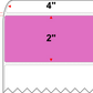 4 X 2 Premium Paper Thermal Transfer Label - Perforated - PMS 2385 Purple/Red 2385 - 8" Roll - Permanent