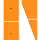 Fanfolded - 3 X 5 Premium Paper Direct Thermal Label - PMS 1495 Orange/Peach 1495 - Permanent