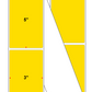 Fanfolded - 3 X 5 Premium Paper Thermal Transfer Label - Pantone Yellow Yellow - Permanent
