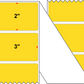Fanfolded - 3 X 2 Premium Paper Thermal Transfer Label - PMS 115 Yellow/Orange 115 - Permanent