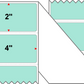 Fanfolded - 4 X 2 Premium Paper Thermal Transfer Label - PMS 331 Light (Mint) Green 331 - Permanent