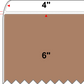 4 X 6 Premium Paper Direct Thermal Label - Perforated - PMS 479 Brown 479 - 4" Roll - Permanent