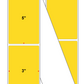 Fanfolded - 3 X 5 Premium Paper Thermal Transfer Label - PMS 115 Yellow/Orange 115 - Permanent
