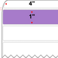 4 X 1 Premium Paper Thermal Transfer Label - Perforated - PMS 2577 Light Violet 2577 - 4" Roll - Permanent
