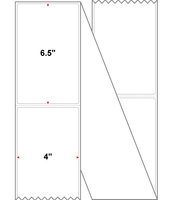 4 X 6.5 Tag Stock White - Thermal Transfer - Fanfolded