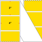 Fanfolded - 4 X 3 Premium Paper Thermal Transfer Label - Pantone Yellow Yellow - Permanent