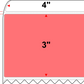 4 X 3 Premium Paper Thermal Transfer Label - Perforated - Fluorescent Red 805 - 8" Roll - Permanent