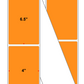 Fanfolded - 4 X 6.5 Premium Paper Thermal Transfer Label - PMS 1495 Orange/Peach 1495 - Permanent