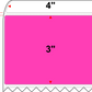 4 X 3 Premium Paper Thermal Transfer Label - Perforated - Fluorescent Pink 806 - 8" Roll - Permanent