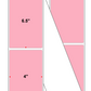 Fanfolded - 4 X 6.5 Premium Paper Thermal Transfer Label - PMS 1767 Pink 1767 - Permanent