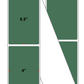 Fanfolded - 4 X 6.5 Premium Paper Direct Thermal Label - PMS 349 Forest Green 349 - Permanent