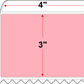 4 X 3 Premium Paper Thermal Transfer Label - Perforated - Pink 176 - 8" Roll - Permanent