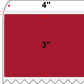 4 X 3 Premium Paper Thermal Transfer Label - Perforated - PMS 187 Dark Red 187 - 4" Roll - Permanent