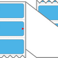 Fanfolded - 4 X 1 Premium Paper Direct Thermal Label - PMS 298 Medium Blue 298 - Permanent